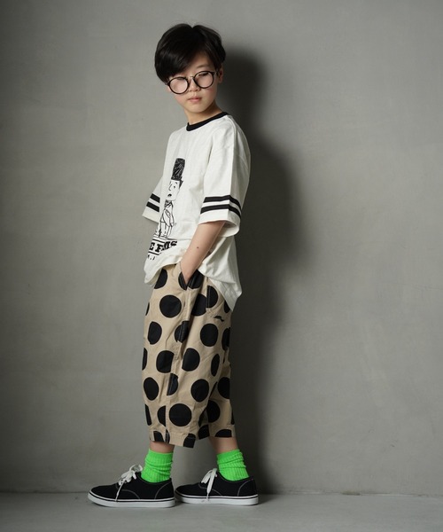 MAKE YOUR DAY（メイクユアデイ）の「I LOVE FILMS半袖リンガーTシャツ■150.160cm（Tシャツ/カットソー・キッズ・グレー/オフホワイト・150/160）」の5枚目の写真