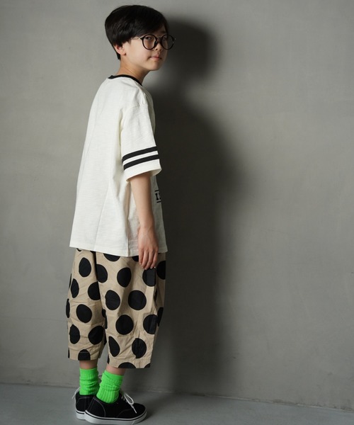 MAKE YOUR DAY（メイクユアデイ）の「I LOVE FILMS半袖リンガーTシャツ■150.160cm（Tシャツ/カットソー・キッズ・グレー/オフホワイト・150/160）」の6枚目の写真