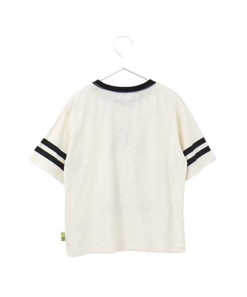 MAKE YOUR DAY（メイクユアデイ）の「I LOVE FILMS半袖リンガーTシャツ■150.160cm（Tシャツ/カットソー・キッズ・グレー/オフホワイト・150/160）」の8枚目の写真