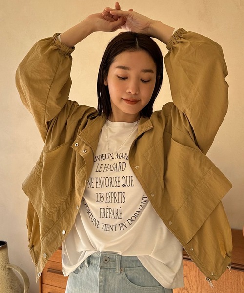 Doux archives（ドゥアルシーヴ）の「ナイロンスタンドカラーブルゾン