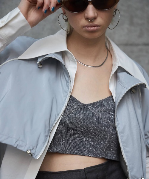 JOSE MOON(ジョゼムーン)の「GATHER SLEEVE SHORT BLOUSON/ギャザースリーブショートブルゾン(ブルゾン・レディース・アイボリー/グレー系その他・FREE)」の14枚目の写真