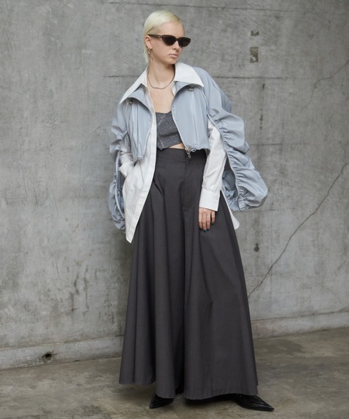 JOSE MOON(ジョゼムーン)の「GATHER SLEEVE SHORT BLOUSON/ギャザースリーブショートブルゾン(ブルゾン・レディース・アイボリー/グレー系その他・FREE)」の16枚目の写真