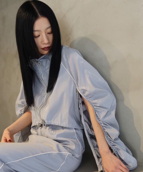 JOSE MOON(ジョゼムーン)の「GATHER SLEEVE SHORT BLOUSON/ギャザースリーブショートブルゾン(ブルゾン・レディース・アイボリー/グレー系その他・FREE)」の17枚目の写真