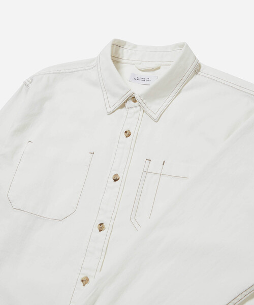 Saturdays NYC(サタデーズ ニューヨークシティ )の「Kenmare Chambray Ls Shirt(シャツ/ブラウス・メンズ・オフホワイト・L/M/S)」の6枚目の写真