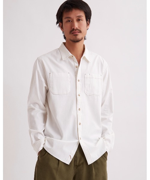Saturdays NYC(サタデーズ ニューヨークシティ )の「Kenmare Chambray Ls Shirt(シャツ/ブラウス・メンズ・オフホワイト・L/M/S)」の1枚目の写真