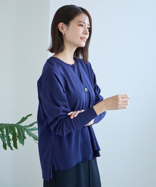 Elura(エルーラ)の「通勤ハイゲージカーディガン/991780(カーディガン/ボレロ・レディース・ライトブルー/ライトイエロー/ネイビー・FREE)」の15枚目の写真