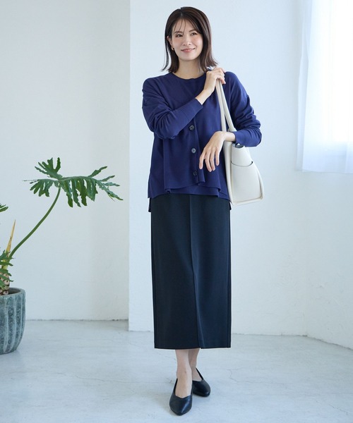 Elura(エルーラ)の「通勤ハイゲージカーディガン/991780(カーディガン/ボレロ・レディース・ライトブルー/ライトイエロー/ネイビー・FREE)」の16枚目の写真