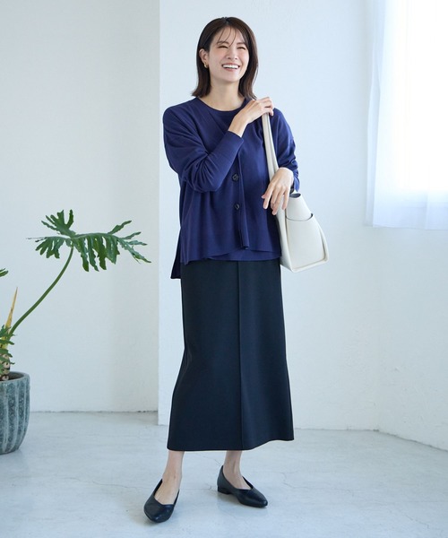 Elura(エルーラ)の「通勤ハイゲージカーディガン/991780(カーディガン/ボレロ・レディース・ライトブルー/ライトイエロー/ネイビー・FREE)」の18枚目の写真