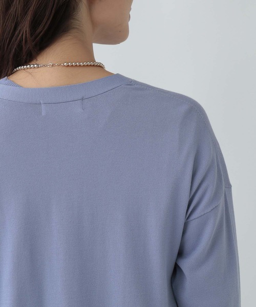 Elura(エルーラ)の「通勤ハイゲージカーディガン/991780(カーディガン/ボレロ・レディース・ライトブルー/ライトイエロー/ネイビー・FREE)」の6枚目の写真