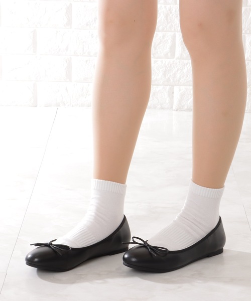 Lace Ladies（レースレディース）の「ラウンドトゥ クッション ソール リボン フラット バレエパンプス（バレエシューズ・レディース・ブラック系1/シルバー/ブラック系2・22.5/23/23.5/24/24.5/ 25）」の16枚目の写真