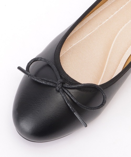 Lace Ladies（レースレディース）の「ラウンドトゥ クッション ソール リボン フラット バレエパンプス（バレエシューズ・レディース・ブラック系1/シルバー/ブラック系2・22.5/23/23.5/24/24.5/ 25）」の13枚目の写真