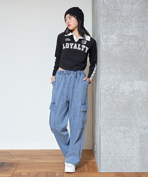 LOVETOXIC(ラブトキシック)の「【LTXC】ドローコードデニムカーゴパンツ(その他パンツ・キッズ・ライトブルー/グレー・L/M/S)」の14枚目の写真