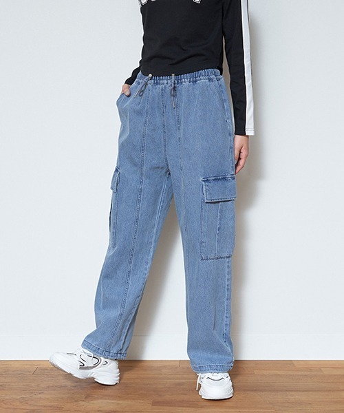 LOVETOXIC(ラブトキシック)の「【LTXC】ドローコードデニムカーゴパンツ(その他パンツ・キッズ・ライトブルー/グレー・L/M/S)」の16枚目の写真