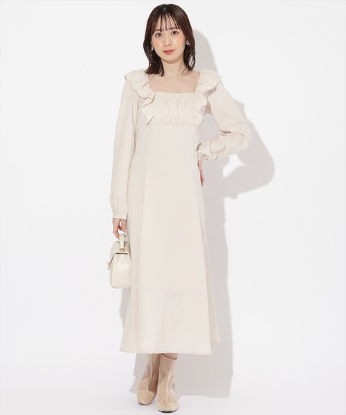 WILLSELECTION（ウィルセレクション）の「バックスピンドルワンピース（ワンピース・レディース・ブラック系その他5/グリーン/ベージュ・FREE）」の3枚目の写真