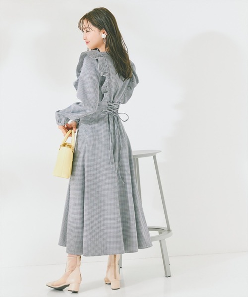 WILLSELECTION（ウィルセレクション）の「バックスピンドルワンピース（ワンピース・レディース・ブラック系その他5/グリーン/ベージュ・FREE）」の5枚目の写真