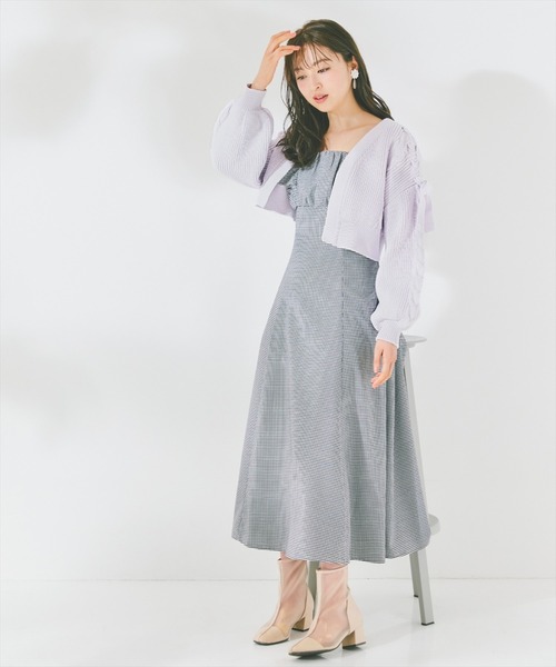 WILLSELECTION（ウィルセレクション）の「バックスピンドルワンピース（ワンピース・レディース・ブラック系その他5/グリーン/ベージュ・FREE）」の7枚目の写真