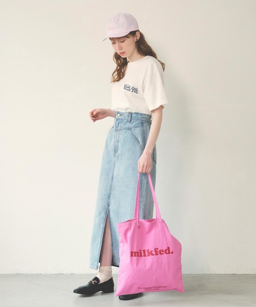 MILKFED.（ミルクフェド）の「DENIM LONG SKIRT（デニムスカート・レディース・ライトブルー/ライトインディゴブルー・M/S）」の22枚目の写真