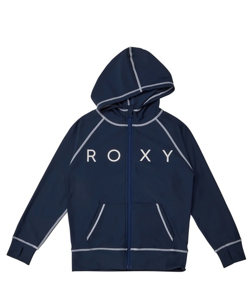 ROXY(ロキシー)の「MINI RASHIE PARKA/ロキシージップアップパーカーラッシュガード(水着)(ラッシュガード・キッズ・グリーン/ホワイト/ブラック/ネイビー・110/120/130/140/150/100)」の4枚目の写真