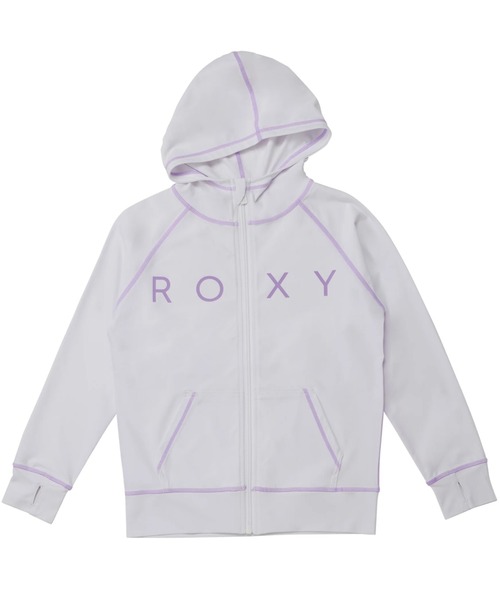 ROXY(ロキシー)の「MINI RASHIE PARKA/ロキシージップアップパーカーラッシュガード(水着)(ラッシュガード・キッズ・グリーン/ホワイト/ブラック/ネイビー・110/120/130/140/150/100)」の2枚目の写真