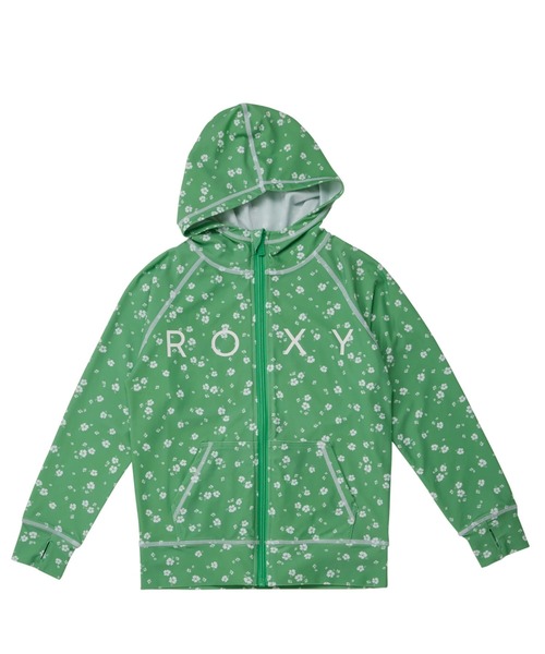 ROXY(ロキシー)の「MINI RASHIE PARKA/ロキシージップアップパーカーラッシュガード(水着)(ラッシュガード・キッズ・グリーン/ホワイト/ブラック/ネイビー・110/120/130/140/150/100)」の3枚目の写真