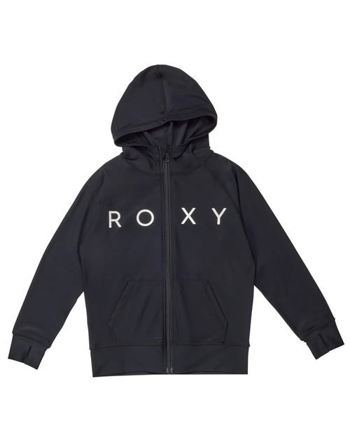 ROXY(ロキシー)の「MINI RASHIE PARKA/ロキシージップアップパーカーラッシュガード(水着)(ラッシュガード・キッズ・グリーン/ホワイト/ブラック/ネイビー・110/120/130/140/150/100)」の1枚目の写真