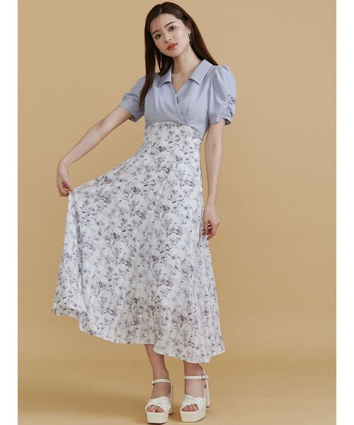 RESEXXY ワンピース カシュクールハイウエストフレアワンピース レディース セール】カシュクールハイウエストフレアワンピース（ワンピース