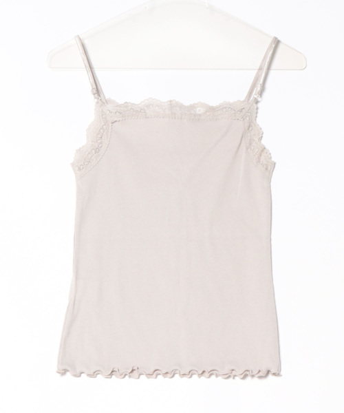 Honeys（ハニーズ）の「【ＵＶカット/吸水速乾】レースキャミソール（キャミソール・レディース・ネイビー/イエロー/ミント/ベージュ/ピンク/ライトグレー/ブラック/オフホワイト/モカ・S/M/L/LL）」の18枚目の写真