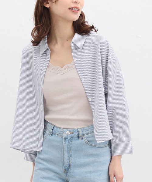 Honeys（ハニーズ）の「【ＵＶカット/吸水速乾】レースキャミソール（キャミソール・レディース・ネイビー/イエロー/ミント/ベージュ/ピンク/ライトグレー/ブラック/オフホワイト/モカ・S/M/L/LL）」の19枚目の写真