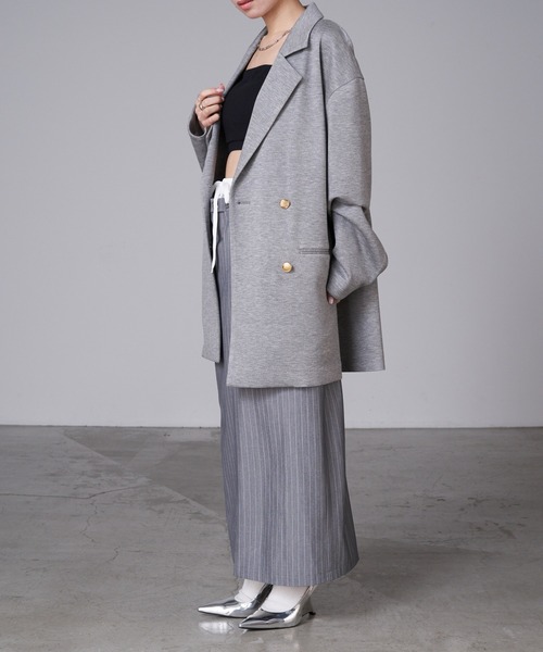 RAY CASSIN(レイカズン)の「袖開きテーラードジャケット(テーラードジャケット・レディース・アイボリー/ブラック/グレー・FREE)」の14枚目の写真