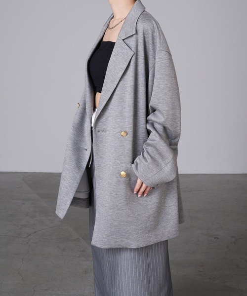 RAY CASSIN(レイカズン)の「袖開きテーラードジャケット(テーラードジャケット・レディース・アイボリー/ブラック/グレー・FREE)」の13枚目の写真