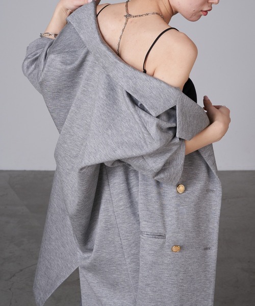 RAY CASSIN(レイカズン)の「袖開きテーラードジャケット(テーラードジャケット・レディース・アイボリー/ブラック/グレー・FREE)」の21枚目の写真