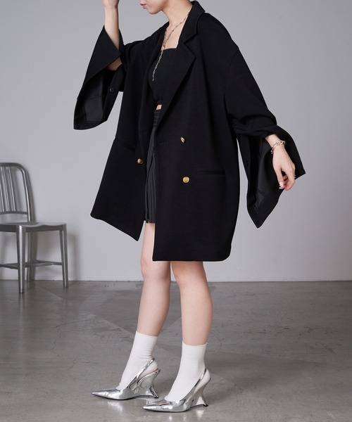 RAY CASSIN(レイカズン)の「袖開きテーラードジャケット(テーラードジャケット・レディース・アイボリー/ブラック/グレー・FREE)」の17枚目の写真