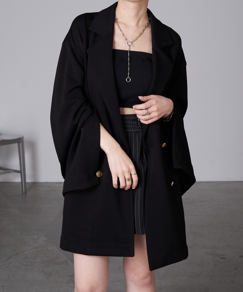 RAY CASSIN(レイカズン)の「袖開きテーラードジャケット(テーラードジャケット・レディース・アイボリー/ブラック/グレー・FREE)」の15枚目の写真