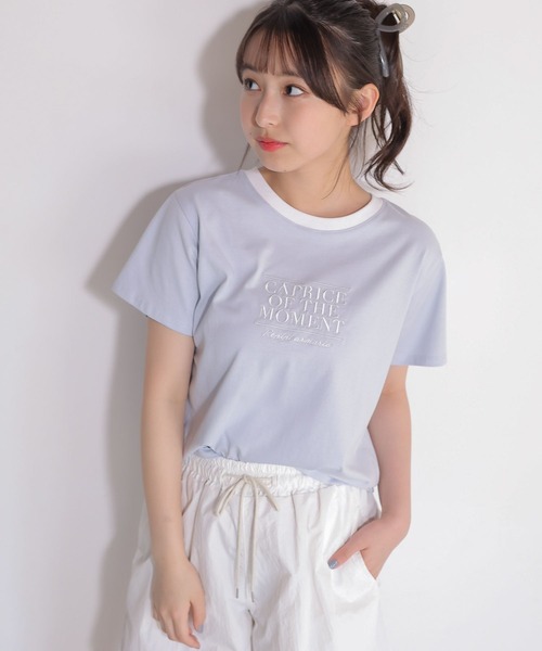 repipi armario（レピピ アルマリオ）の「【接触冷感】COOLリンガーＴ（Tシャツ/カットソー・キッズ・ライトブルー/ブラック/ホワイト×ピンク/ホワイト×グリーン/ホワイト×ブラック・SMALL/MEDIUM/LARGE）」の5枚目の写真