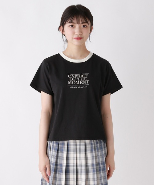 repipi armario（レピピ アルマリオ）の「【接触冷感】COOLリンガーＴ（Tシャツ/カットソー・キッズ・ライトブルー/ブラック/ホワイト×ピンク/ホワイト×グリーン/ホワイト×ブラック・SMALL/MEDIUM/LARGE）」の7枚目の写真