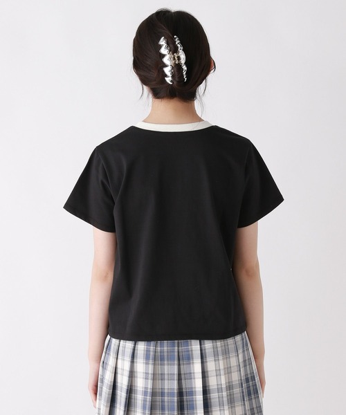 repipi armario（レピピ アルマリオ）の「【接触冷感】COOLリンガーＴ（Tシャツ/カットソー・キッズ・ライトブルー/ブラック/ホワイト×ピンク/ホワイト×グリーン/ホワイト×ブラック・SMALL/MEDIUM/LARGE）」の9枚目の写真