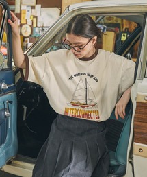 リンガー サマーバケーショングラフィックプリント半袖Tシャツ