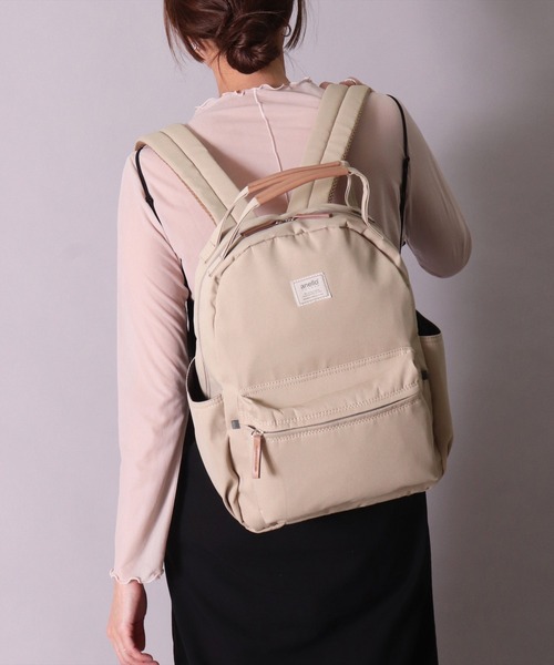 anello(アネロ)の「(LF)【anello】8ポケット ハンドル付き デイパック(バックパック/リュック・レディース・ブラック/グレー/ベージュ/ブルーグレー・ONE SIZE)」の6枚目の写真
