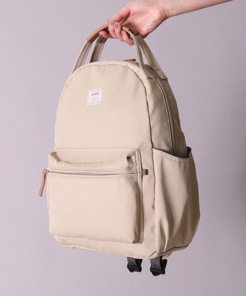 anello(アネロ)の「(LF)【anello】8ポケット ハンドル付き デイパック(バックパック/リュック・レディース・ブラック/グレー/ベージュ/ブルーグレー・ONE SIZE)」の14枚目の写真