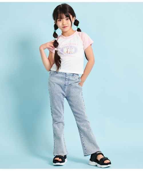 ANAP kids(アナップキッズ)の「ねこフォトプリントラグランTシャツ(Tシャツ/カットソー・キッズ・ラベンダー/ライトピンク・110cm/120cm/130cm)」の6枚目の写真