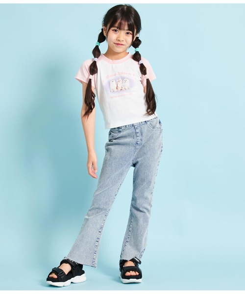 ANAP kids(アナップキッズ)の「ねこフォトプリントラグランTシャツ(Tシャツ/カットソー・キッズ・ラベンダー/ライトピンク・110cm/120cm/130cm)」の8枚目の写真
