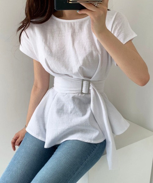 Miniministore（ミニミニストア）の「ブラウス フレンチ袖 レディース 韓国（シャツ/ブラウス・レディース・ブラック/ベージュ/ホワイト・FREE）」の20枚目の写真