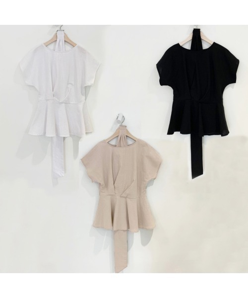 Miniministore（ミニミニストア）の「ブラウス フレンチ袖 レディース 韓国（シャツ/ブラウス・レディース・ブラック/ベージュ/ホワイト・FREE）」の16枚目の写真