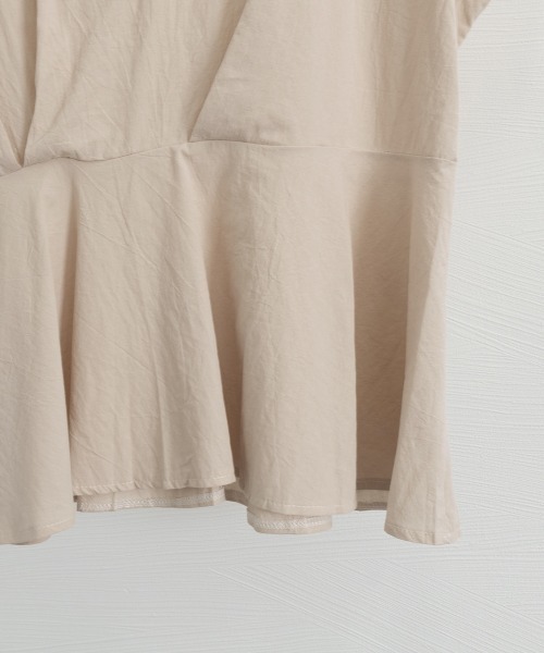 Miniministore（ミニミニストア）の「ブラウス フレンチ袖 レディース 韓国（シャツ/ブラウス・レディース・ブラック/ベージュ/ホワイト・FREE）」の7枚目の写真