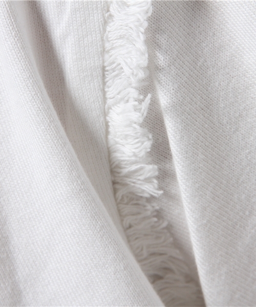 one after another NICE CLAUP(ワンアフターアナザーナイスクラップ)の「【ナイスクラップ】フリンジワンピース(Tシャツ/カットソー・レディース・アイボリー/キャメル/カーキ/スミクロ・FREE)」の12枚目の写真