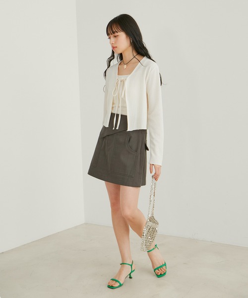 VIS（ビス）の「リボン使いアンサンブル（アンサンブル・レディース・オフホワイト/サックスブルー/ピンク/クリーム・FREE）」の8枚目の写真