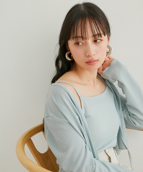 VIS（ビス）の「リボン使いアンサンブル（アンサンブル・レディース・オフホワイト/サックスブルー/ピンク/クリーム・FREE）」の11枚目の写真