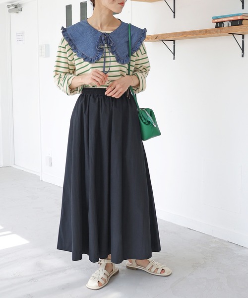 Crisp(クリスプ)の「タックギャザーフレアスカート(スカート・レディース・ブラック/イエロー・FREE)」の20枚目の写真