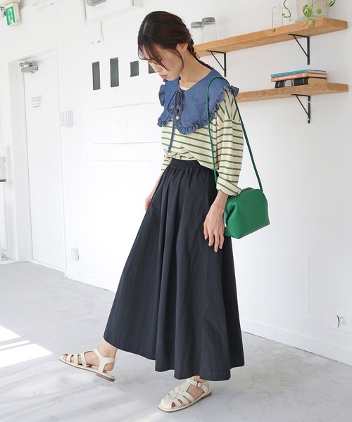 Crisp(クリスプ)の「タックギャザーフレアスカート(スカート・レディース・ブラック/イエロー・FREE)」の19枚目の写真