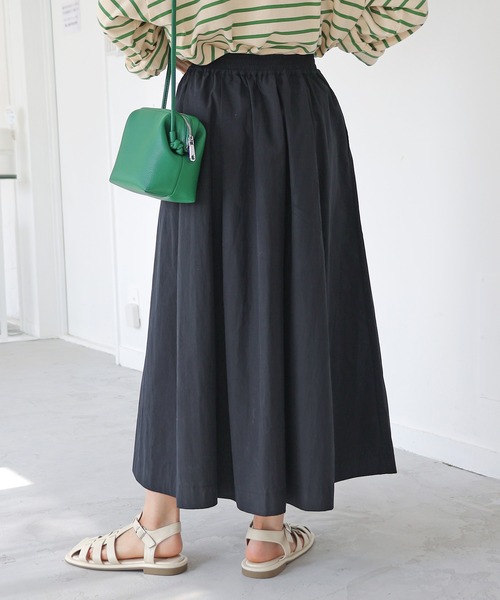 Crisp(クリスプ)の「タックギャザーフレアスカート(スカート・レディース・ブラック/イエロー・FREE)」の15枚目の写真